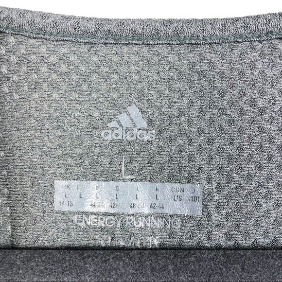 ADIDAS | Energy Running Semi Sheer Gray Active Tank Top Women’s Size Large - Picture 5 of 8